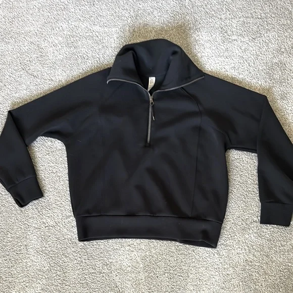 SPANX Black Quarter-Zip Sweater - Picture 2 of 5